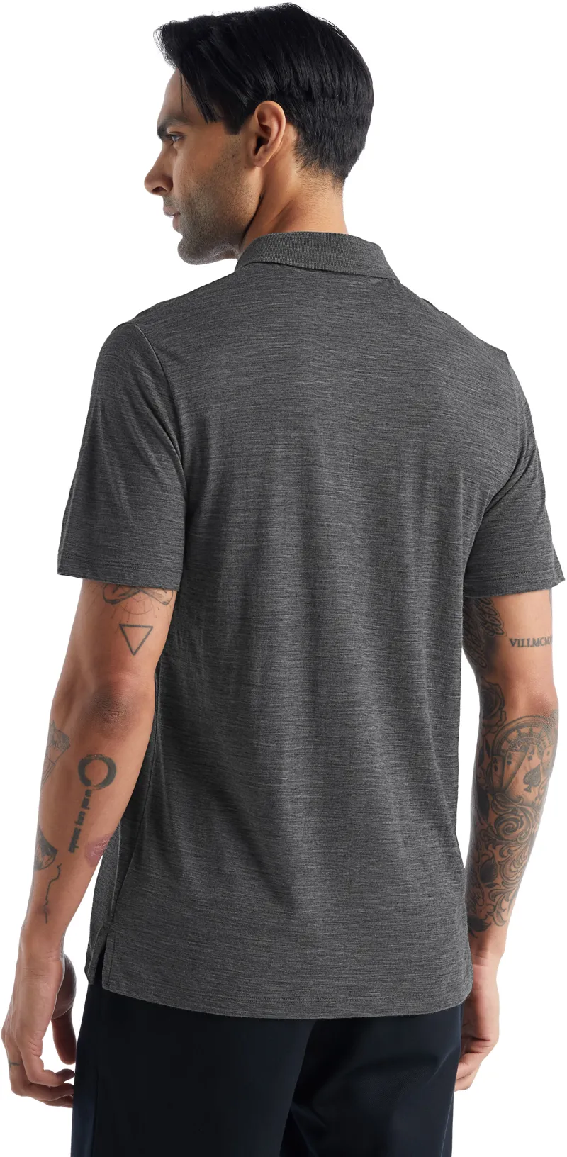 Icebreaker Mens Tech Lite II Short Sleeved Polo Top - Gritstone Heather-2